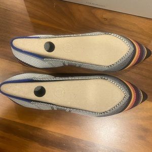 Retired Rothy’s Striped Point Flats Size 8- Brand New!
